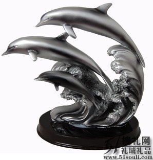 海豚樹(shù)脂工藝品 廣州禮域禮品公司，工藝禮品定制首選品牌